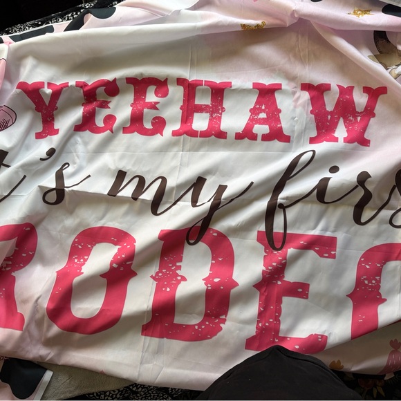 Yeehaw It's My First Rodeo Backdrop - Picture 2 of 4